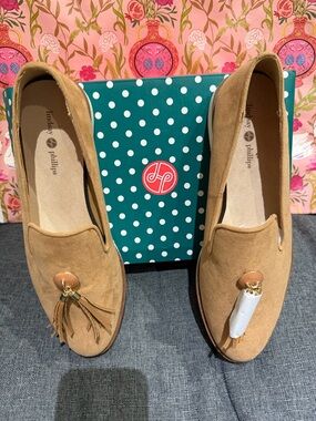 lindsay phillips Tan Suede Tassel Loafers Size 10